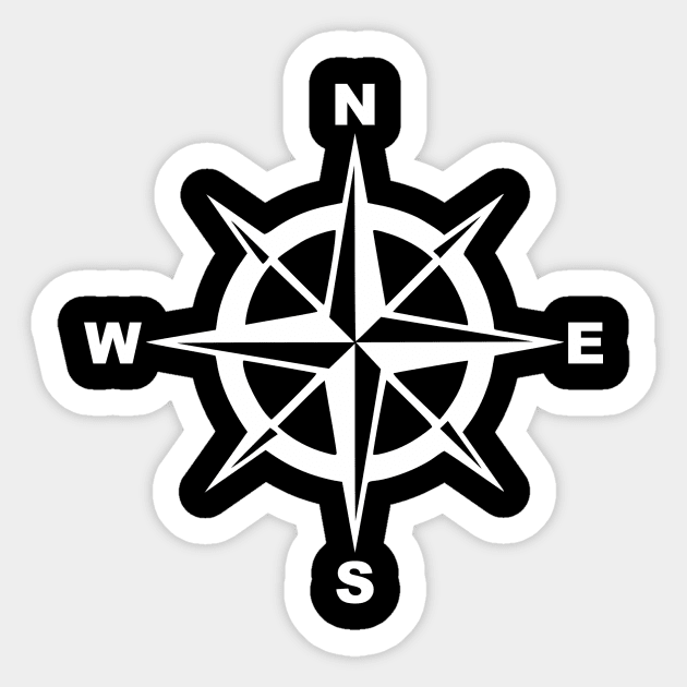 Compass Sticker by Designzz